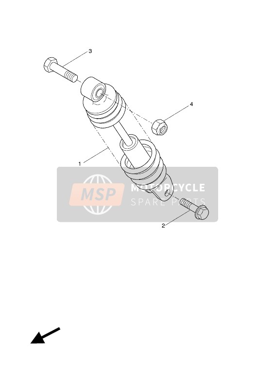 Yamaha NEOS 4 2018 Suspensión trasera para un 2018 Yamaha NEOS 4